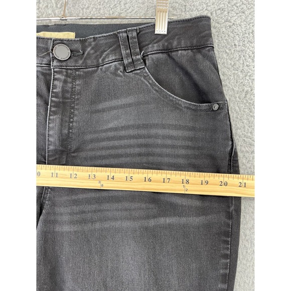 Democracy Ab Technology Womens sz 16 Wide Leg Raw Hem Distressed Jeans Dark Wash - Picture 4 of 11